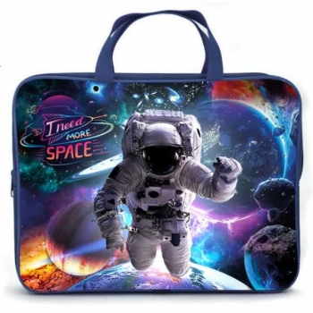 Папка А4 с ручками, на молнии, ткань, с широкой боковиной 350х265х80мм  арт.ПМД 4-20 Космос