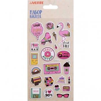 Наклейки объемные deVENTE  10*18,5см I love the 90s!  арт.8002055