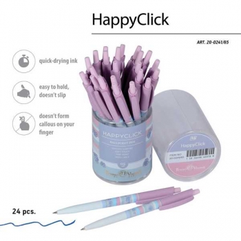 Ручка шариковая автоматическая Bruno Visconti HappyClick. Ягодные тортики. Ежевика, 0,5мм, синяя арт.20-0241/65