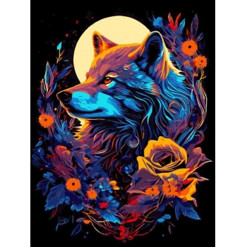 Набор для рисования по номерам, картина 31х40 см Под луной (холст на подрамнике, краски, кисть) арт.Рх-126