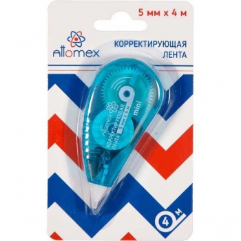 Штрих-корректор в ленте Attomex 5мм*4м в картонном блистере арт.4062101 Штрих-корректор в ленте Attomex 5мм*4м в картонном блистере арт.4062101