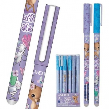 Ручка гелевая deVENTE, d=0,5 мм, Пиши-стирай Funny Tales, с ластиком, ассорти, синяя арт.5051353 Ручка гелевая deVENTE, d=0,5 мм, Пиши-стирай Funny Tales, с ластиком, ассорти, синяя арт.5051353