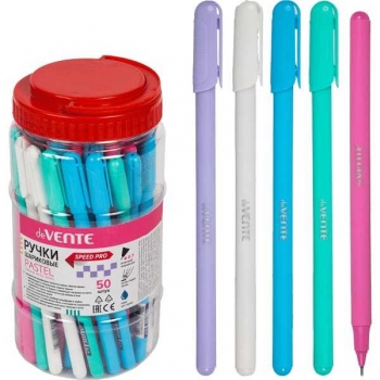 Ручка шариковая deVENTE d=0.7 мм Pastel серия Speed Pro, корпус ас-ти, смен.стержень, синяя арт.5073210