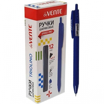 Ручка автоматическая deVENTE Triolino Office, 0.7мм, серия Speed Pro, т.син. корпус, смен.стержень, синяя арт.5070905