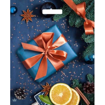 Мешок  новогодний 47,5х39см ПВД 60мкм глянцевый с вырубной ручкой, Подарок с апельсинами арт.н00246230