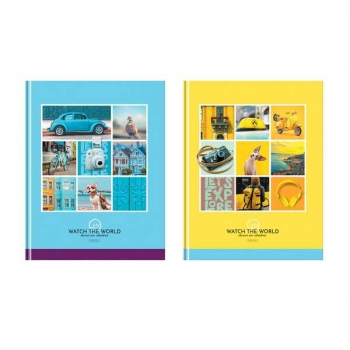 Блокнот А5 80л. бизнес BG Watch the world, клетка, тверд. обложка, глянцевая ламинация арт.ББ5т80_лг 12104