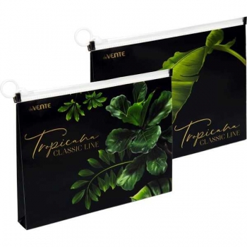 Папка на молнии А5 deVENTE (240x170x30 мм) Tropicana,180 мкм, непрозр. с рис., тиснение фольгой, арт.3072233