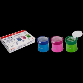 Точилка deVENTE пластмассовая, 2 отверстия с контейнером School (43x45 мм) арт. 8031305 Точилка deVENTE пластмассовая, 2 отверстия с контейнером School (43x45 мм) арт. 8031305