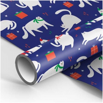 Бумага подарочная новогодняя 70*100см, MESHU Пушистый праздник в рулонах, 90 г/м2, 1 лист, глянцевая арт.MS_53477 Бумага подарочная новогодняя 70*100см, MESHU Пушистый праздник в рулонах, 90 г/м2, 1 лист, глянцевая арт.MS_53477