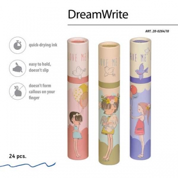 Ручка шариковая Bruno Visconti DreamWrite. Девочка и кролики в карт. тубе, 0,7мм, синяя, 3 вида арт.20-0264/10