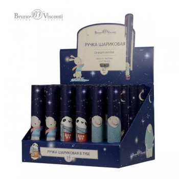 Ручка шариковая Bruno Visconti DreamWrite. Волшебная ночь в карт. тубе, 0,7мм, синяя, 3 вида арт.20-0264/11