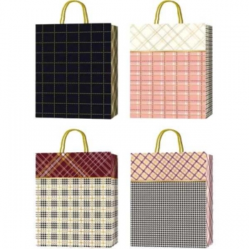 Пакет подарочный 18x23x8 см бумажный deVENTE Classic Check 210 г/м2, ассорти 4 цв арт.9041412 Пакет подарочный 18x23x8 см бумажный deVENTE Classic Check 210 г/м2, ассорти 4 цв арт.9041412