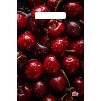 Мешок 30х20см ПВД 30мкм с вырубной неукрепленной ручкой, Вишня арт.н00255553