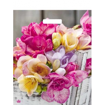 Мешок 45х38см ПВД 60мкм глянцевый с вырубной ручкой, Цветочная симфония арт.н00255526