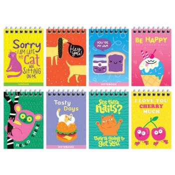 Блокнот А7 40л на гребне BG Funny picture в клетку арт.Б7гр40 12762