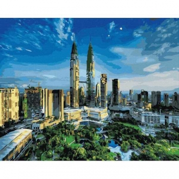 Набор для рисования по номерам, картина 40х50 см Бизнес-сити (холст на раме,акриловые краски,3 кисти) арт.NP21 Набор для рисования по номерам, картина 40х50 см Бизнес-сити (холст на раме,акриловые краски,3 кисти) арт.NP21