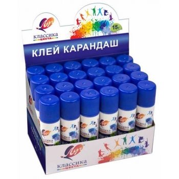 Клей-карандаш Луч Классика 15г. в карт. дисплее арт.29С 1732-08