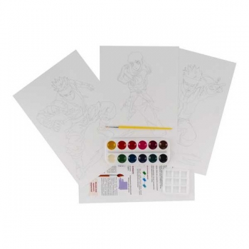 Набор для детского творчества - Скетчинг акварелью  Истории юных ниндзя Храбрые шиноби арт.Рна-002