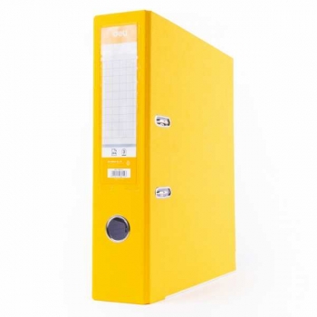 Файл-регистратор А4/75мм ПВХ ЭКО Deli желтый арт.F818-YL