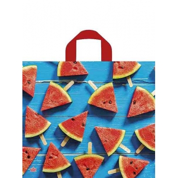 Мешок 34х40см ПВД 70мкм с петлевой ручкой, Арбузное настроение арт.н00255296 Мешок 34х40см ПВД 70мкм с петлевой ручкой, Арбузное настроение арт.н00255296