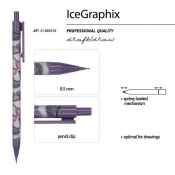 Карандаш автоматический 0.5мм Bruno Visconti IceGraphix. Дамские штучки. Ажур  арт.21-0052/10 Карандаш автоматический 0.5мм Bruno Visconti IceGraphix. Дамские штучки. Ажур  арт.21-0052/10