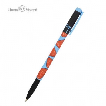 Ручка шариковая Bruno Visconti FunWrite. Ягоды. Графика. Клубника, 0,5мм, синяя арт.20-0212/96