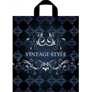 Мешок 44х40см ПВД 75мкм с петлевой ручкой, Винтажный стиль арт.н00232646