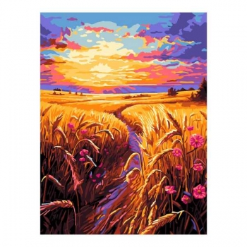 Набор для рисования по номерам, картина 31х40 см Золотые поля (холст на подрамнике, краски, кисть) арт.Рх-168 Набор для рисования по номерам, картина 31х40 см Золотые поля (холст на подрамнике, краски, кисть) арт.Рх-168