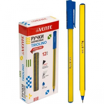 Ручка шариковая deVENTE Triolino SunLine, 0.7мм, игольч. узел, Speed Pro, трехгран. корп., синяя арт. 5073211 Ручка шариковая deVENTE Triolino SunLine, 0.7мм, игольч. узел, Speed Pro, трехгран. корп., синяя арт. 5073211