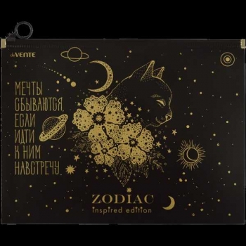 Папка на молнии А4 deVENTE (330х240х25 мм), Zodiac 180 мкм, непрозр. с рис., арт. 3072336 Папка на молнии А4 deVENTE (330х240х25 мм), Zodiac 180 мкм, непрозр. с рис., арт. 3072336