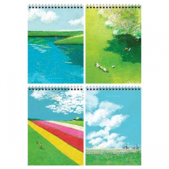 Блокнот А5 60л на гребне BG Minimalistic fields, твердая подложка арт.Б5гр60 12770