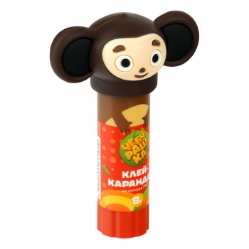 Клей-карандаш Мульти-Пульти с топпером Чебурашка, 08г, ПВП арт.ЧБ_53183