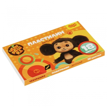 Пластилин Мульти-Пульти Чебурашка, 18 цветов, 270г, со стеком, картон арт.ДПЧБ_53012