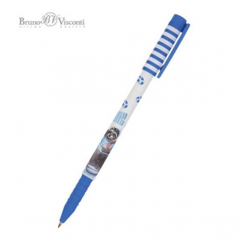 Ручка шариковая Bruno Visconti FunWrite. Енот-морячок, 0,5мм, синяя арт.20-0212/72