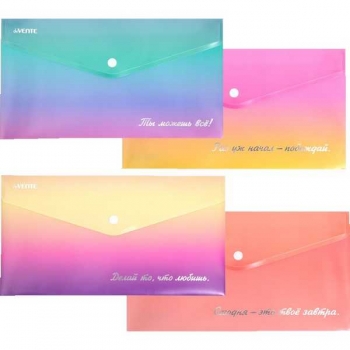 Папка-конверт Travel (260x140мм) на кнопке deVENTE Degrade, 180 мкм, непрозр. с рис., 4 дизайна ас-ти арт.3071321 Папка-конверт Travel (260x140мм) на кнопке deVENTE Degrade, 180 мкм, непрозр. с рис., 4 дизайна ас-ти арт.3071321