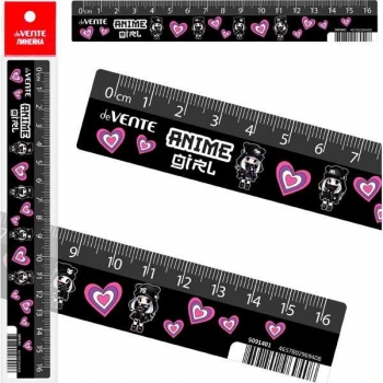 Линейка 16 см deVENTE Anime Girl пластиковая с дизайном арт.5091401