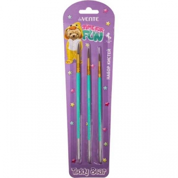 Набор кистей 03 шт deVENTE Teddy Bear (пони №2,4,7) в картонном блистере  арт.8072415 Набор кистей 03 шт deVENTE Teddy Bear (пони №2,4,7) в картонном блистере  арт.8072415