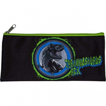 Пенал мягкий плоский 215х90х10мм Attomex T-Rex Dino, текстильный, на молнии арт.7024429