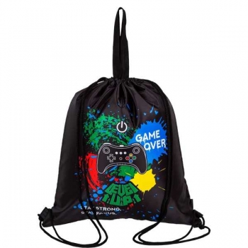 Мешок для обуви deVENTE 1-отделение 38x43 см, Level Up Game водоотталкивающ. ткань, верев. завязка арт.7048471