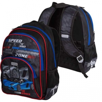 Рюкзак Attomex  Basic Speed Zone 38x27x17 (14 л) школьный, 1 отдел, 2 передн. кармана, 2 бок. кармана арт.7033441