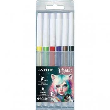 Фломастеры deVENTE 06 цв. в пластиковой упаковке Miracle арт.5080435