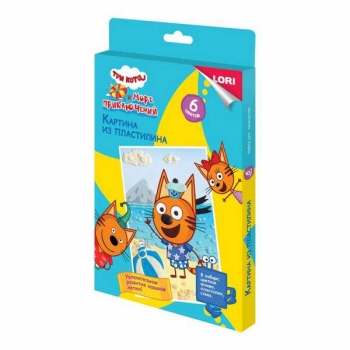 Набор для детского творчества - Картина из пластилина Три кота Коржик арт.Пкк-003