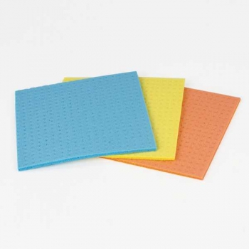 Салфетка губчатая целлюлозная влаговпитывающая  ЛЮБАША 15*15 см, ассорти, 3 шт./уп. высокая впитываемость арт.605482