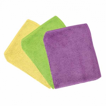 Салфетка из микрофибры плотной ЛЮБАША 30*30см, 220 г/м2, 3 шт/уп, ассорти  арт.606307