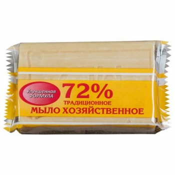 Мыло хозяйственное универсальное коричневое, твердое 72%, 200гр., упаковка флоу-пак  арт.602372 Мыло хозяйственное универсальное коричневое, твердое 72%, 200гр., упаковка флоу-пак  арт.602372