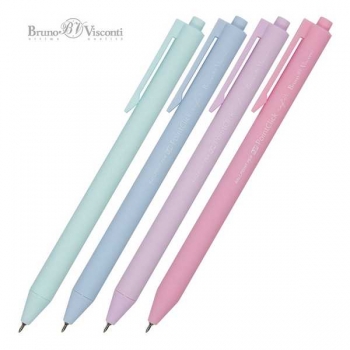 Ручка шариковая автоматическая Bruno Visconti PointClick.ZEFIR, 0.38мм, синяя, корпус ассорти арт.20-0377