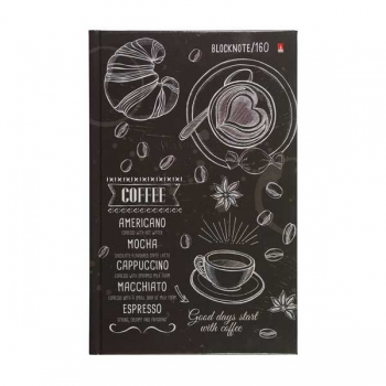 Блокнот А5 160л. престиж CAFFE NERO, клетка, тв. обл., глянц. ламинация арт.3-160-074/28 Блокнот А5 160л. престиж CAFFE NERO, клетка, тв. обл., глянц. ламинация арт.3-160-074/28