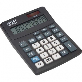 Калькулятор deVENTE DD-4412 12 разр., 2пит., одноуровн.память, 102*137*31мм, черный арт.4031313 Калькулятор deVENTE DD-4412 12 разр., 2пит., одноуровн.память, 102*137*31мм, черный арт.4031313