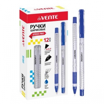 Ручка шариковая deVENTE d=0.7 мм Iris серия Speed Pro, смен.стержень, СИНЯЯ арт.5073854