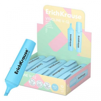 Маркер-выделитель ErichKrause V-12 Pastel, ГОЛУБОЙ  арт.60806 Маркер-выделитель ErichKrause V-12 Pastel, ГОЛУБОЙ  арт.60806